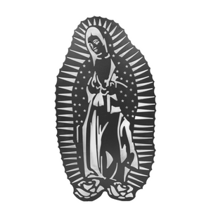 Virgen Decorativa; la imagen de la virgen de Guadalupe en color tipo metal decoración
